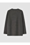 Vizyon New Season Anthracite Crew Neck Women's Sweatshirt - 8