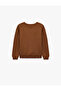 Printed Cotton Crew Neck Long Sleeve Sweatshirt - 2