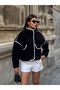 Women's Stand Collar Buttoned Jacket - 5