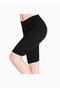 Tutku-Women's Black Plain Combed Cotton Short Tights New Season (4 Piece Economic Package) - 2