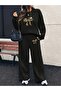 Women's Printed Top and Bottom Tracksuit Set Wide Leg Relaxed Fit