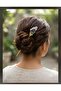 Ametist Natural Stone Bun Hairpin – Elegant and Unique Design - 3