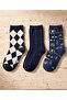Kids' 3-pack math-themed school socks