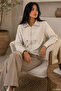 Cream Gülseli Women's Zippered Jacket - 2