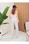 Women's Striped Comfortable Cut Lace-Up Trousers - 5