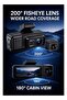 X15 4K UHD 3-Channel Dash Cam, Front Cabin Rear Car Camera with 3.2-Inch IPS Display, WiFi 6, 200° Fisheye Lens, G-Sensor, Time-Lapse Recording, Supports Up to 256GB - 4