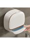Easy-Install Wall-Mounted Soap Dish with Lid - Waterproof ABS, No-Drill Drainage Design for Bathroom & Shower, Perfect for Travel - 2