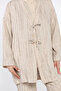 Stone Front Tie Jacket Pants Hijab Double Set - 4