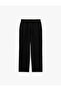 Regular Fit Cotton Pocketed Elastic Waist Trousers with Drawstrings - 5