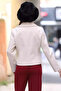 Stone Double Breasted Collar Women's Stamp Jacket - 4