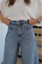 Light Blue Double Stitched Mom Jeans - 4