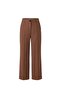 Brown Single Button Palazzo Trousers