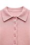 Pink Buttoned Padded Cardigan - 3