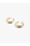 Stone hoop earrings - 2