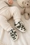 Khaki Green Drawstring Detailed Soft Sole Baby Booties with Stopper (4-12 Months / 18-19 Number) - Lnc 5200 - 6