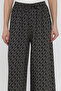 Women's Black Patterned Viscose Hiking Pants - 4
