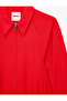 Double-Breasted Collar, Balloon Sleeves, Zippered Viscose Oversize Bomber Jacket - 7