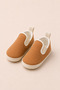 Tan Brown Side Elastic Slip-On Soft Sole Baby Booties (4-12 Months / 18-19 Number) - Lnc 5202 - 2