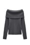 Anthracite Monarch Madonna Collar Blouse