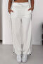 Women's Parachute Pants with Elastic Waist, Pockets, Drawstring Cuffs, Relaxed Fit - 2