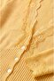 Yellow Buttoned Cardigan with Lace Detail - 3