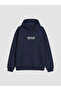 Navy Blue Hooded Printed Boys' Sweatshirt W6D334Z4-Dwp |   Lcw