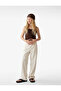 Elastic Waist Viscose Blend Wide Leg Trousers