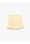 Cotton Gabardine Fabric Basic Pleated Skirt - 2