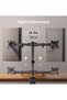 Dual Monitor Stand for 13 to 32 Inch Screens – Adjustable Monitor Arm Mount with Ergonomic Vi - 3