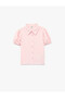 Buttoned Classic Collar Balloon Sleeve School Shirt - 5