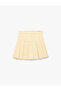 Cotton Gabardine Fabric Basic Pleated Skirt