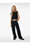 Cotton Star Patterned Wide Leg Denim Trousers