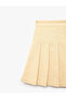 Cotton Gabardine Fabric Basic Pleated Skirt - 3
