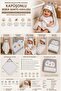 100% Cotton Cute Penguin Embroidered Swaddle Baby Bath Towel - 5