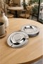 50 Pieces of Steel Round 12 cm Thin Tea Garden Metal Shop Coffee Shop Ash Tray Ashtray