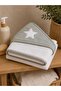 100% Cotton Star Embroidered Swaddle Baby Bath Towel with Hood - 6