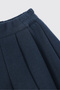 Baby Girl Knitted Navy Blue Shorts Skirt with Elastic Waist - 3