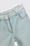 Girl's Blue Jeans with Adjustable Elastic Waist - 3