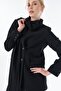 Shawl collar blazer jacket black - 7