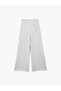 High Waist Modal Blend Lace-Up Waistband Spanish Flare Sports Sweatpants - 4