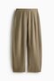 Viscose-blend barrel trousers