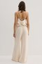 Viscose-blend drawstring trousers