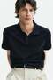 Slim Fit Waffle-knit polo shirt