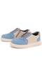 Genuine Leather Lace-Up Blue Beige Light Sole Boys' Sports Shoes - 6