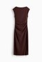 Cap-sleeved crinkled dress - 2