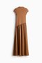 Asymmetric dual-fabric dress