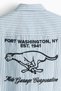 Relaxed Fit Embroidered-motif cotton shirt