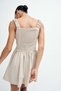 Gathered twill dress - 4