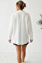 3900 Oversize Long Basic Shirt - White - 4