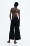 Ankle-length linen-blend trousers - 4